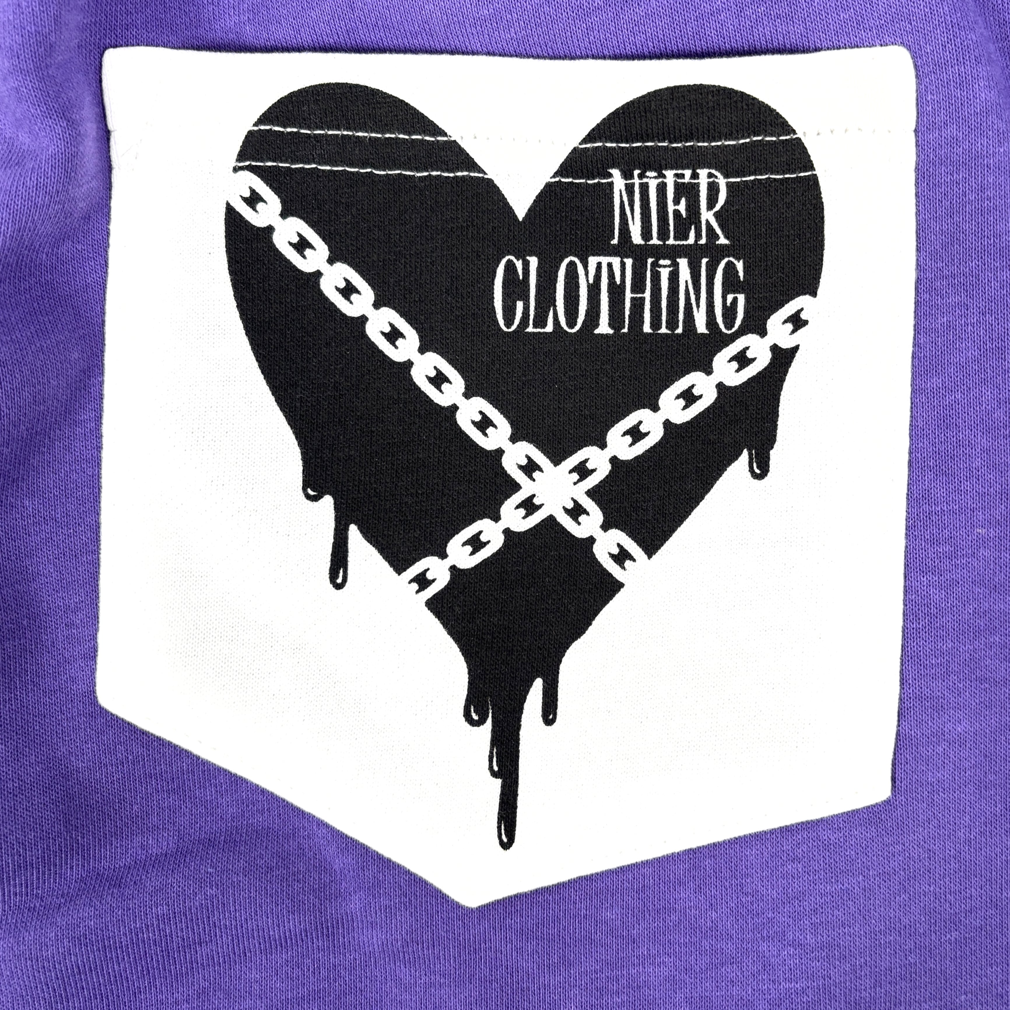ZIP SLIT PURPLE WIDE PANTS【CHAIN HEART】 | NIER CLOTHING