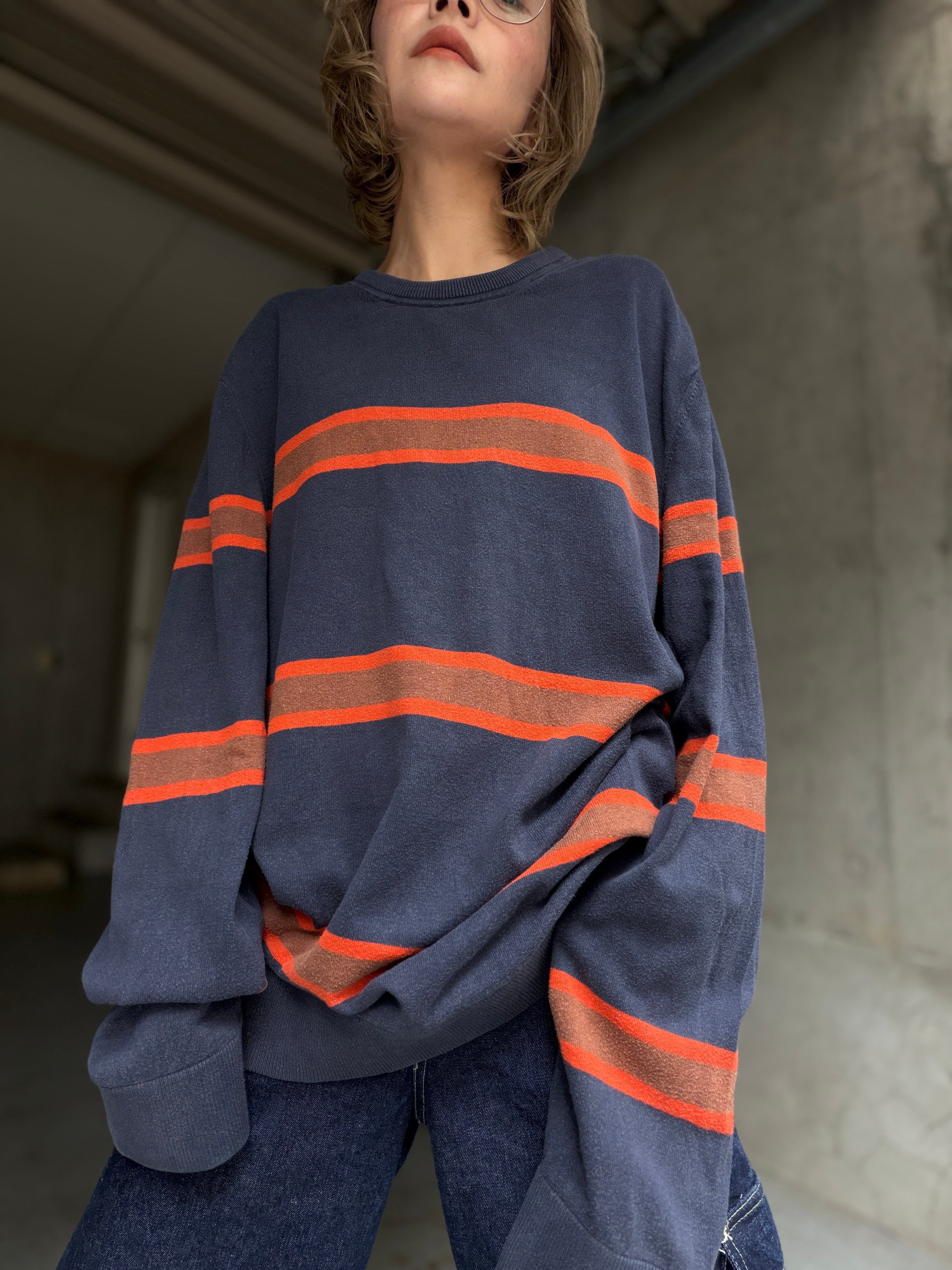 (CS2544)00's GAP border long sleeve T-shirt