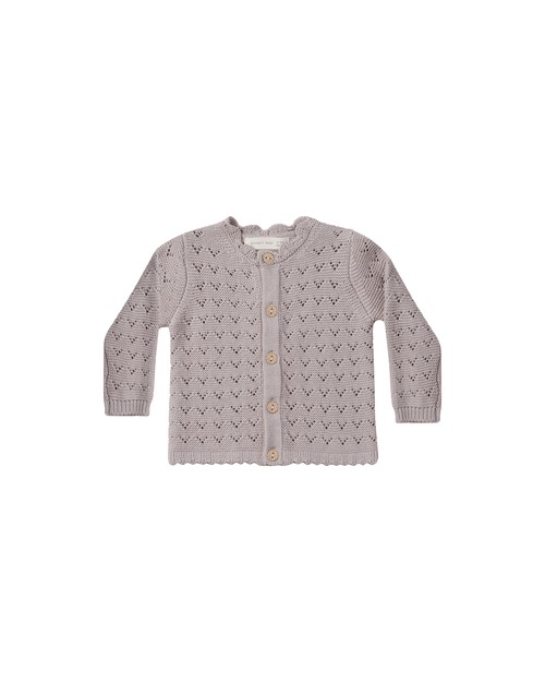 Quincy Mae(クインシーメイ) / 24ss SCALLOPED CARDIGAN / LAVENDER / 12-18M・18-24M