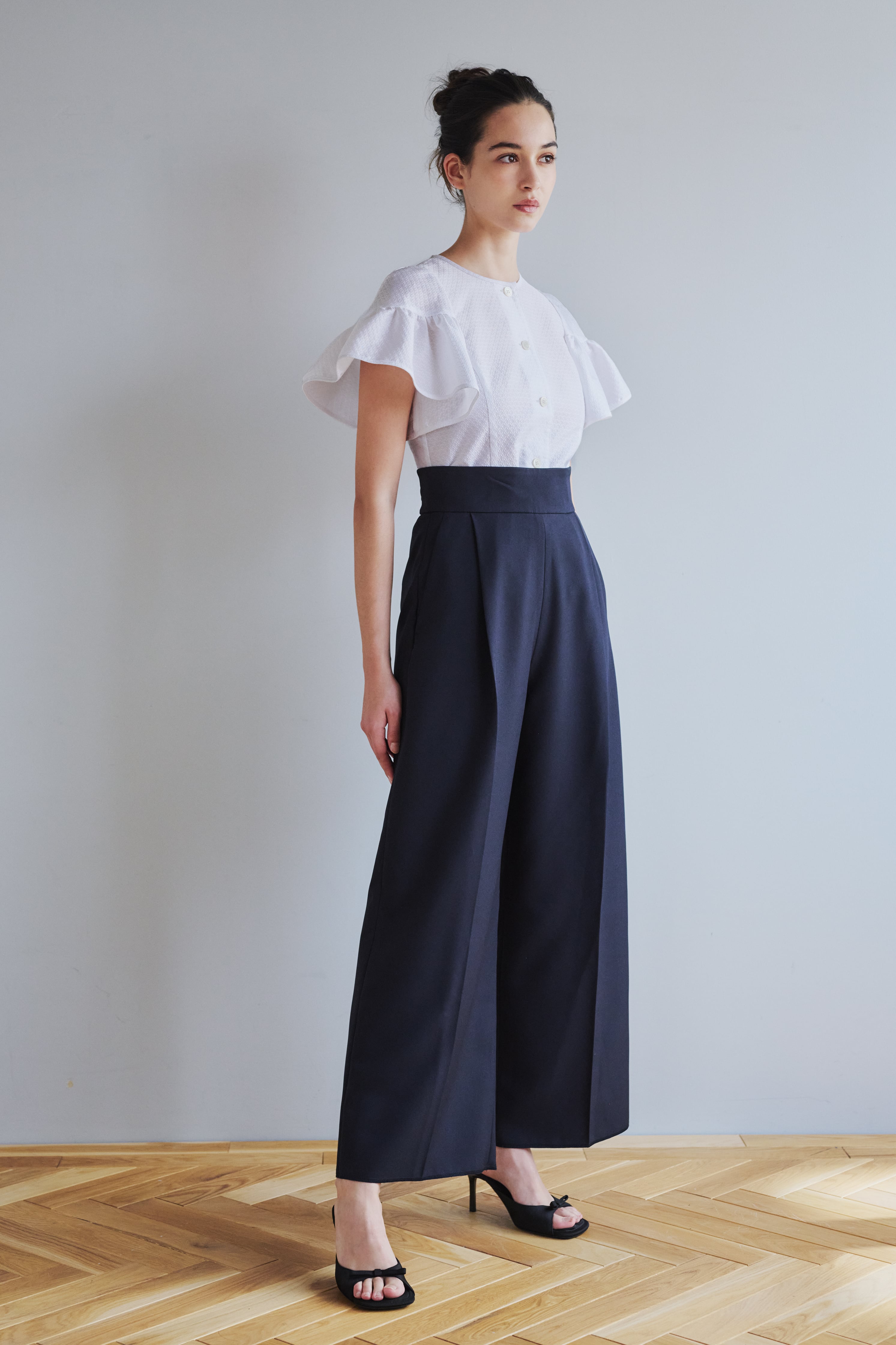COUTURE FLEAR SLEEVES TOP WHITE【残りわずか】 | AMICA・kids