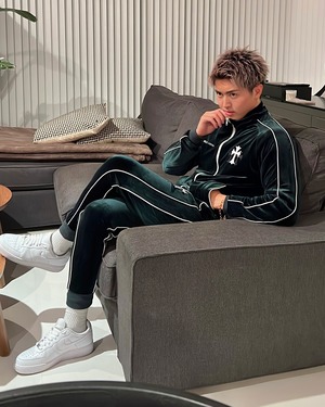 CROSS ZIP SWEAT JACKET GREEN【BB25017】