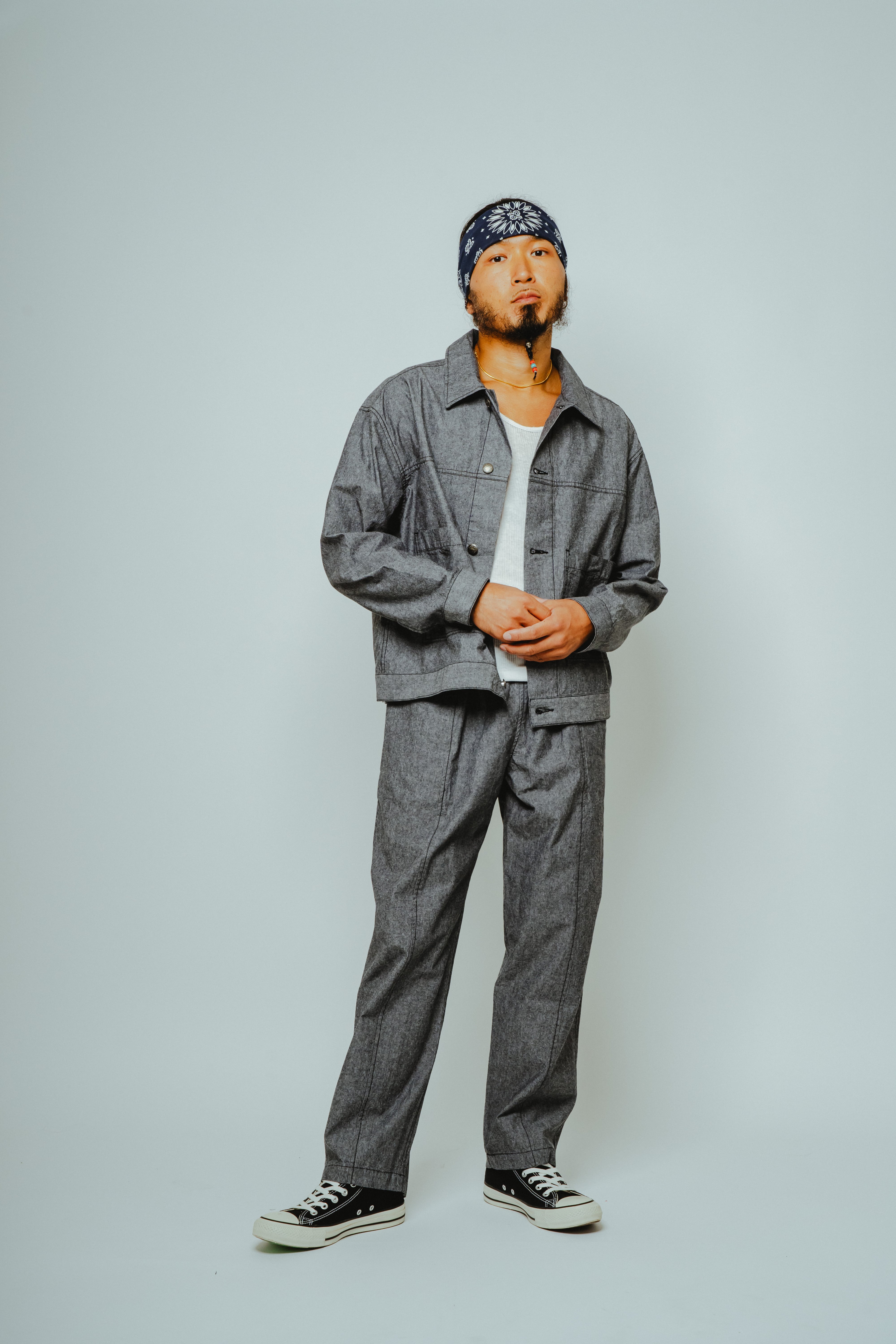 Front Stitch Chambray Easy Pants - 102617400 | 【BIG MIKE / ビッグ