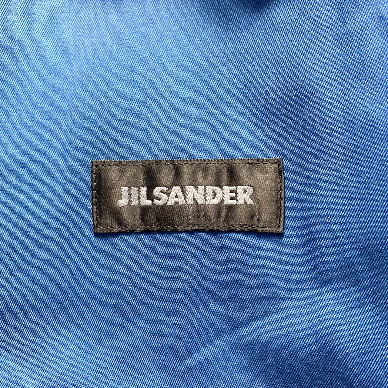 JIL SANDER royal blue color cotton hooded coat
