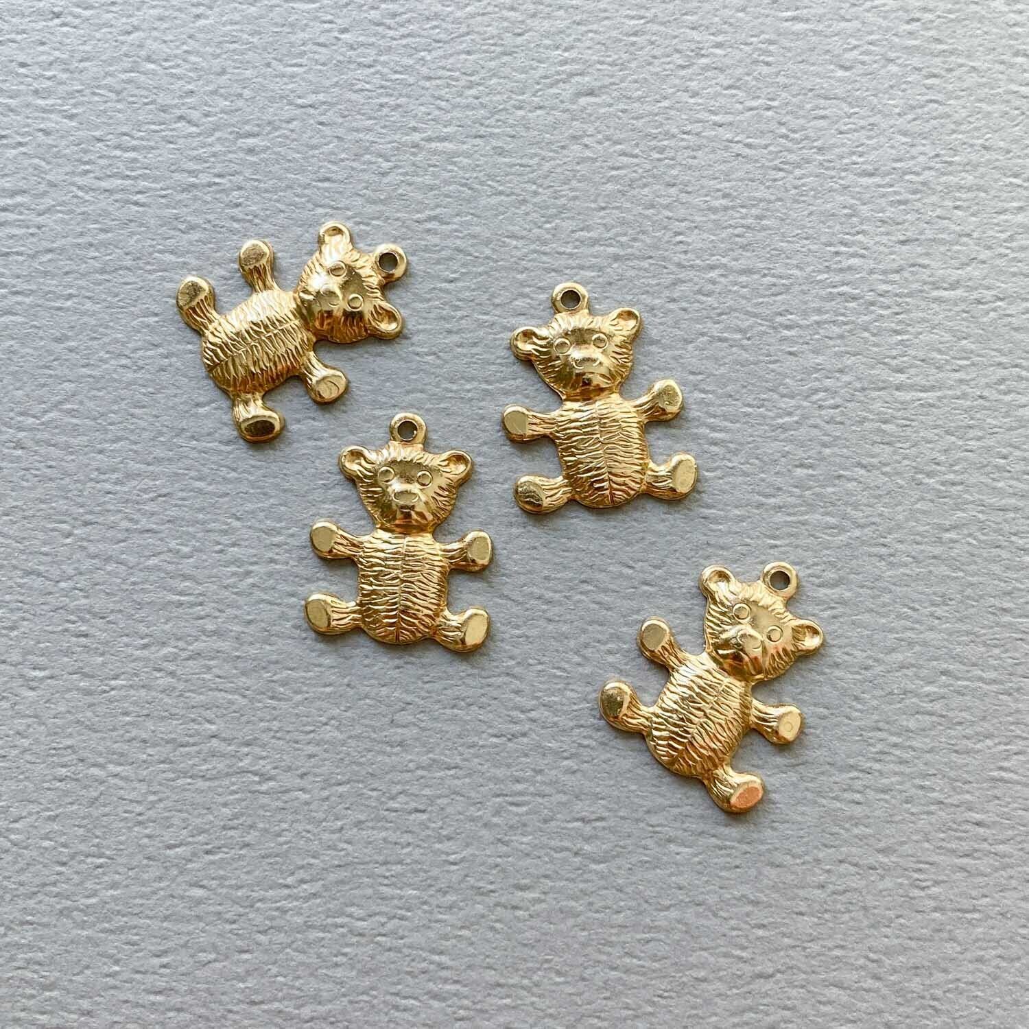 最終入荷〉USA真鍮 テディベアチャーム | Dua-アクセサリーパーツショップ