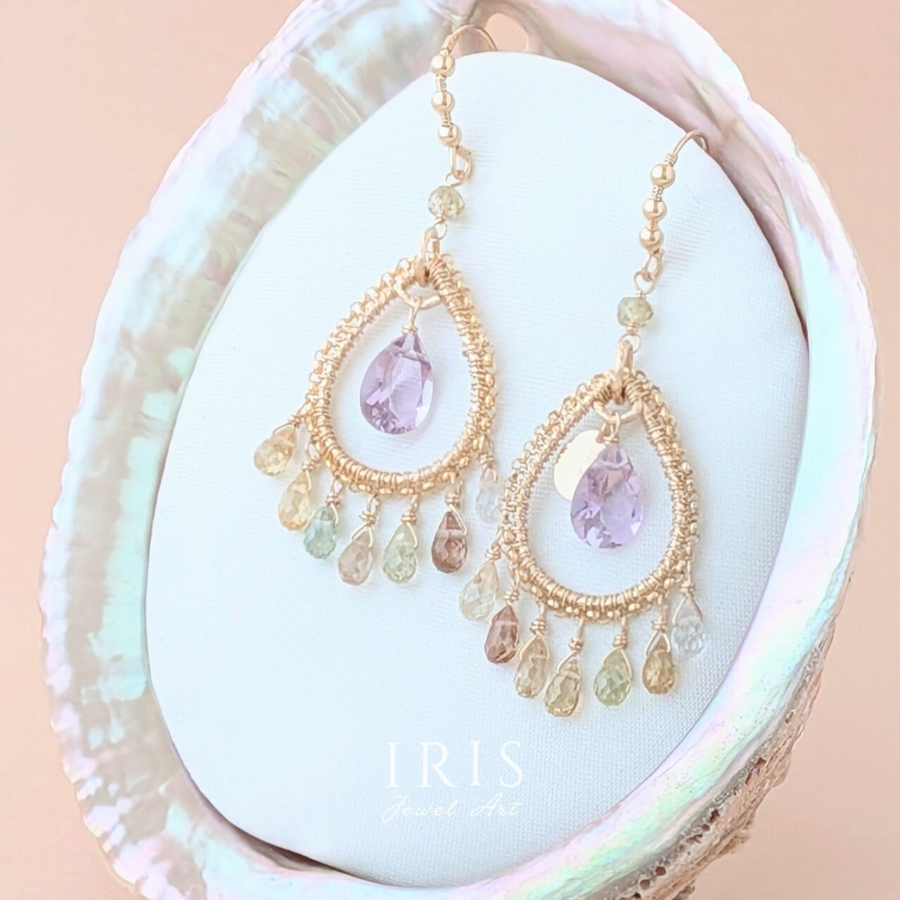 アイリスアゲート ジルコンピアス ピアス | IRIS Jewel Art
