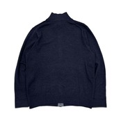 J.PRESS ジェイプレス 長袖 フルジップ ニット パーカー セーター ジャケット Mサイズ/ネイビー オンワード樫山