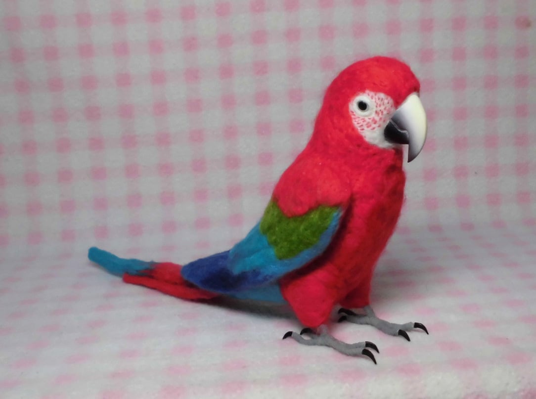 羊毛フェルト　鳥　カワセミ（オス）　野鳥　渓流の宝石　ハンドメイド　小鳥 羊毛フェルト 鳥 カワセミ（オス） 野鳥 渓流の宝石 ハンドメイド 小鳥