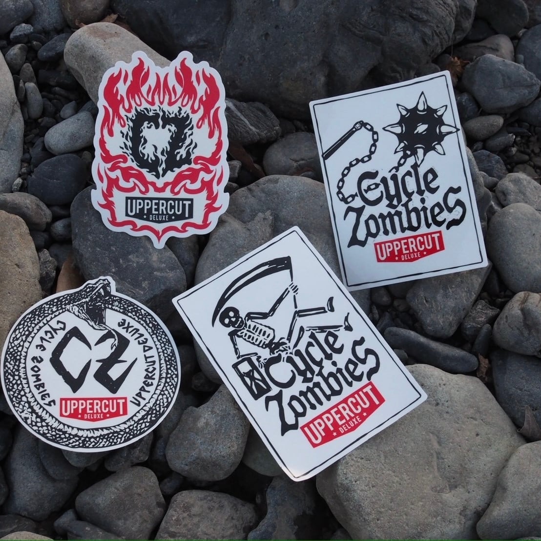 UPPERCUT DELUXE x CYCLE ZOMBIES限定 フィルムコートステッカー 4枚
