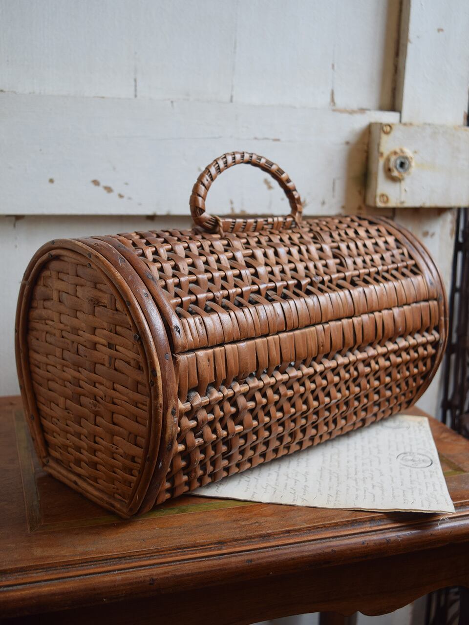 円筒型 パニエ カゴバッグ | Brocante de La Cocotte （フランス