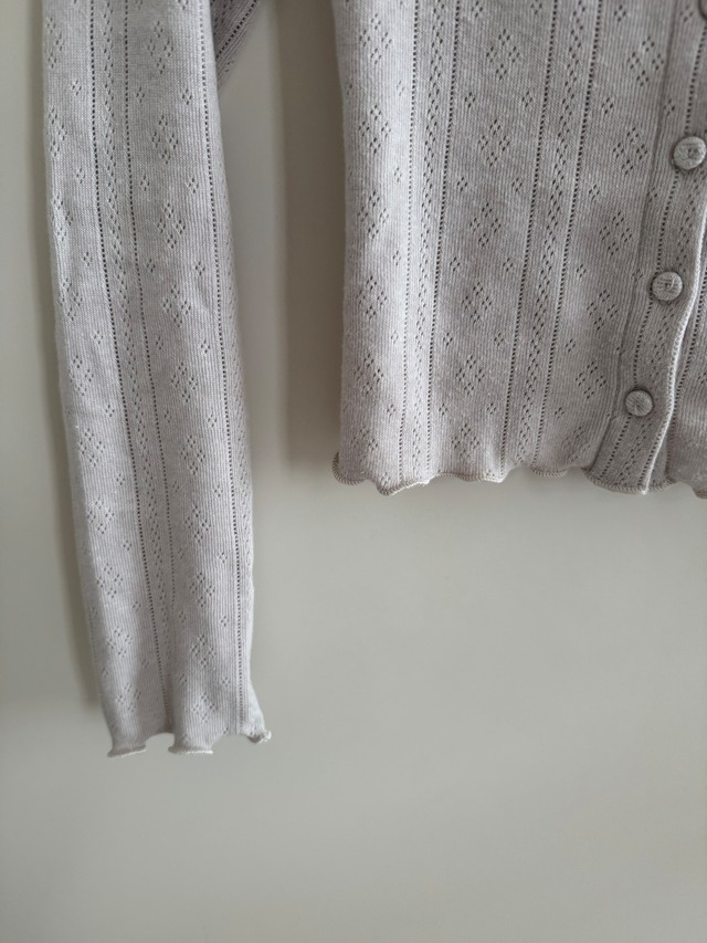 (即納) forest / Eyelet frill cardigan