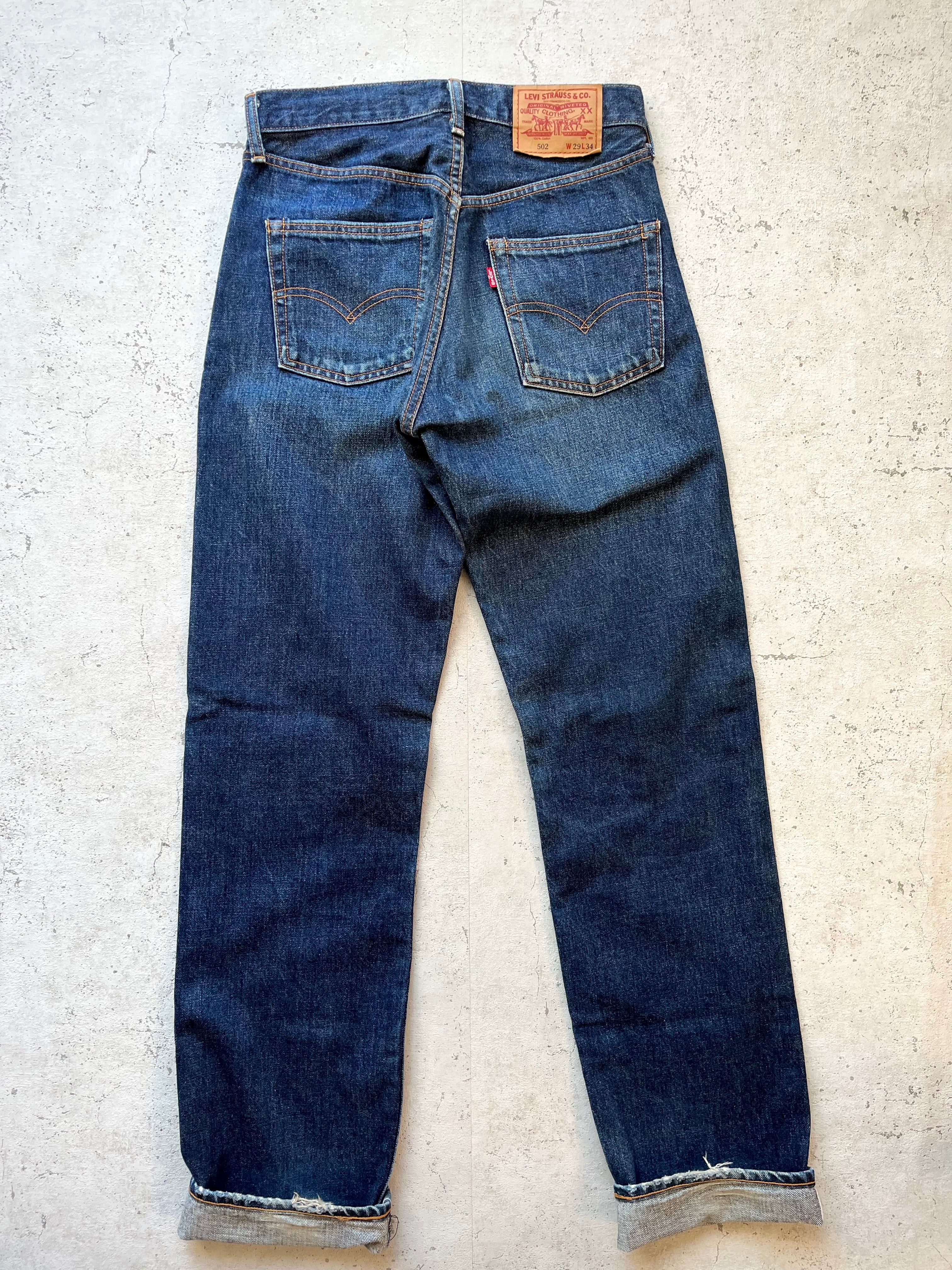 90s LEVI’S 502-XX 5PKT INDIGO DENIM FOR OVER 140 YEARS MODEL OLD VINTAGE  リーバイス 140周年記念 502 ビッグE インディゴデニム オールド ビンテージ