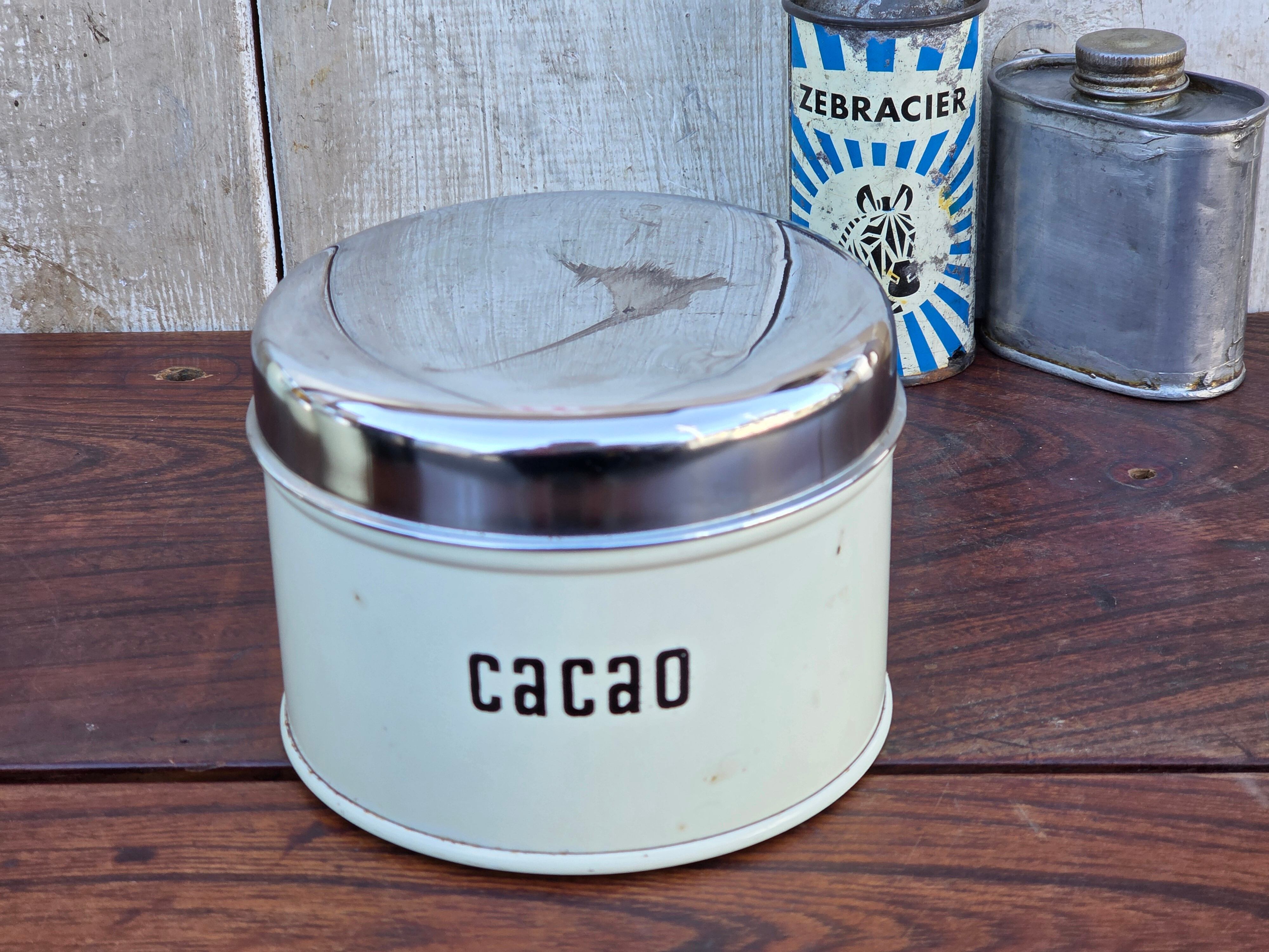 【Vintage】オランダ ブラバンシア スチールキャニスター Cacao(カカオ) /f208