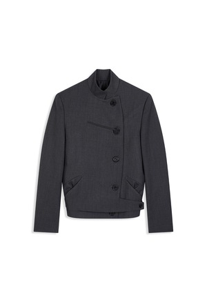 [OPEN YY] WOOL DOUBLE-BREASTED BLAZER, CHARCOAL 正規品 韓国ブランド 韓国通販 韓国代行 韓国ファッション オープン ワイワイ 日本 店舗