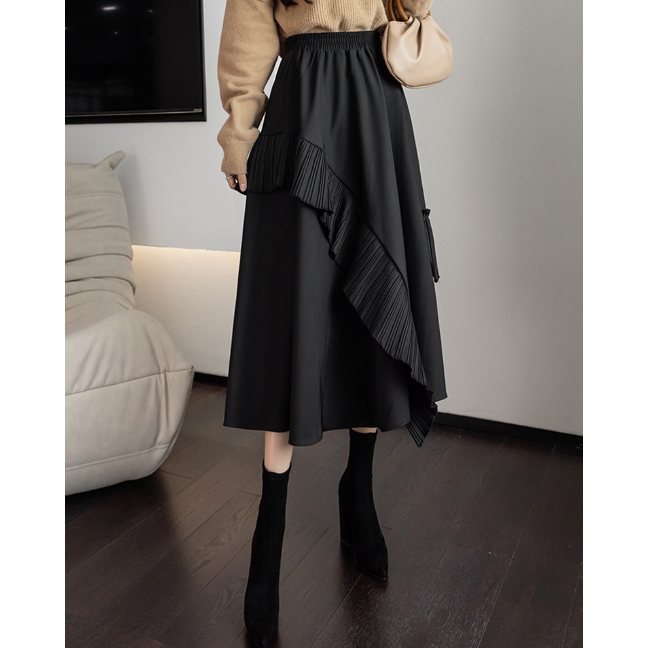 フリル アシンメトリー スカート 10303