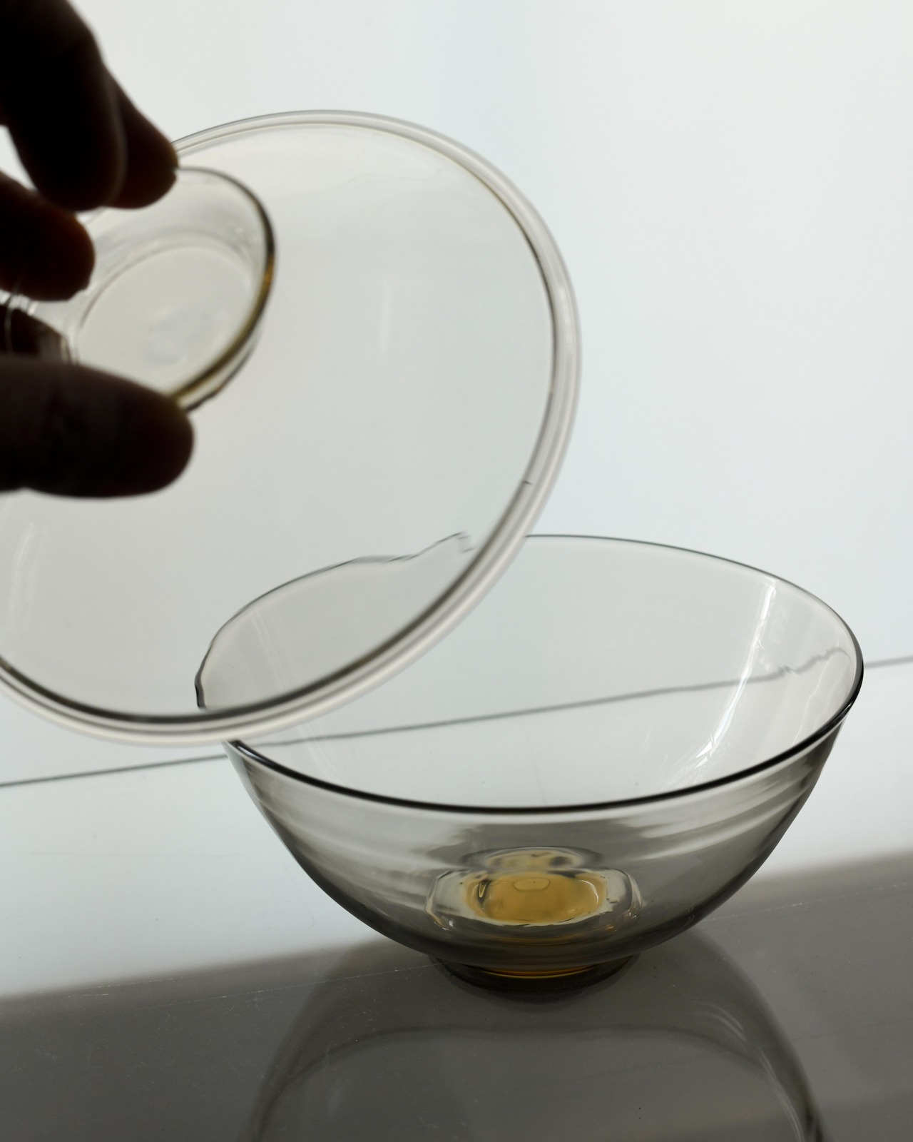 RITO GLASS 蓋付碗（アンバー）