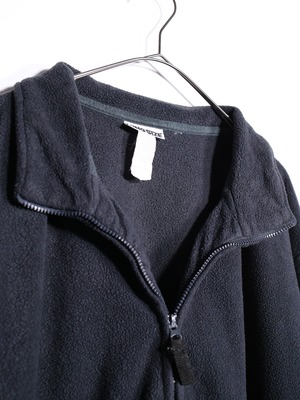 "KING SIZE" black fleece over silhouette jacket