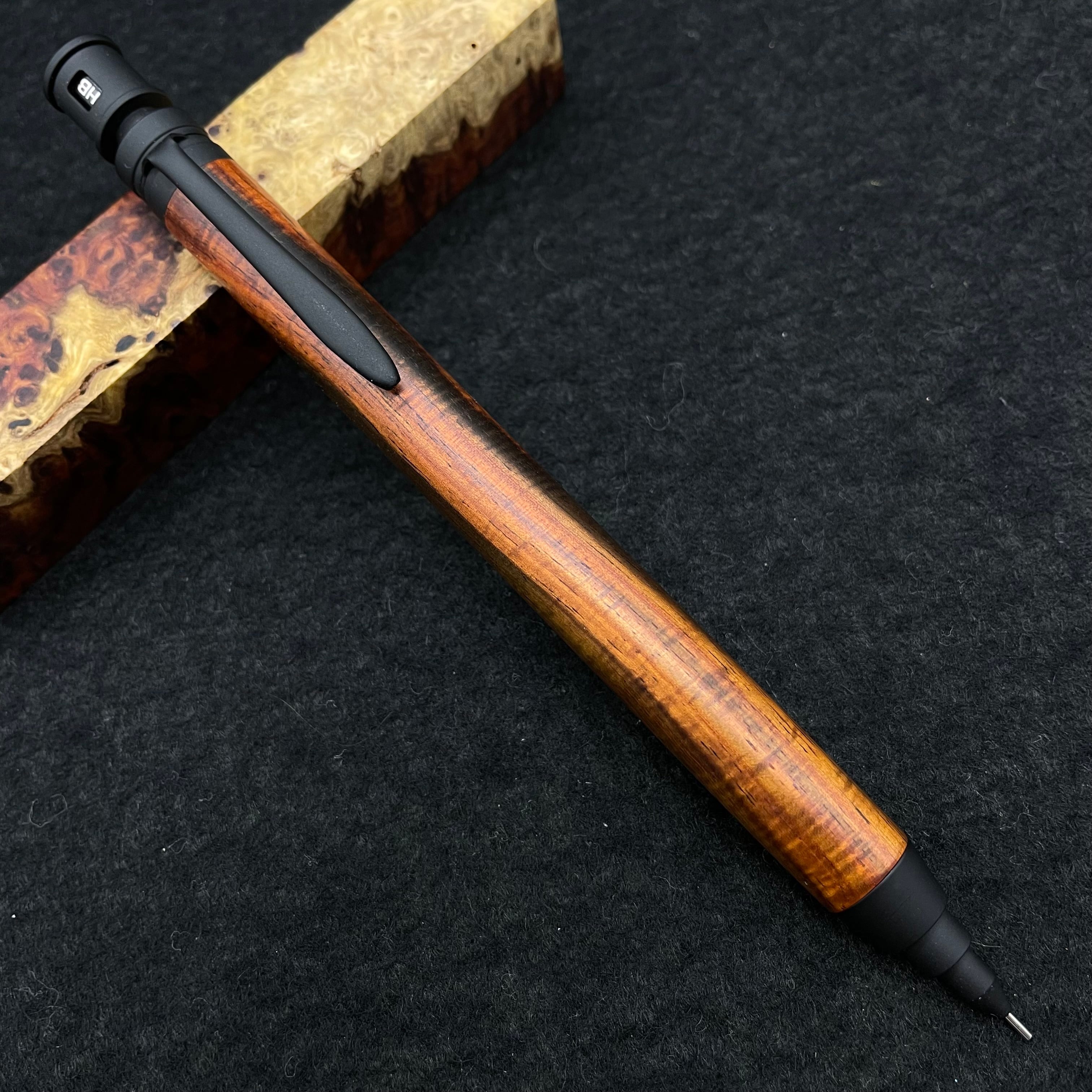 スタビライズドウッド 栃瘤】木軸ペン 三神シャープ1000 / 三神ボール