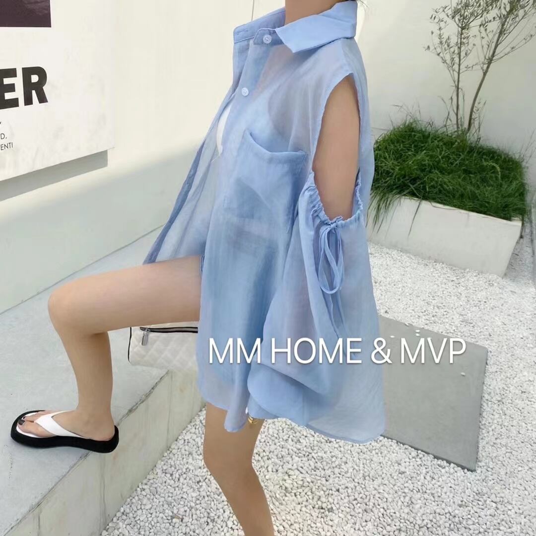 肩あきシアーシャツ　AJ42441-6601