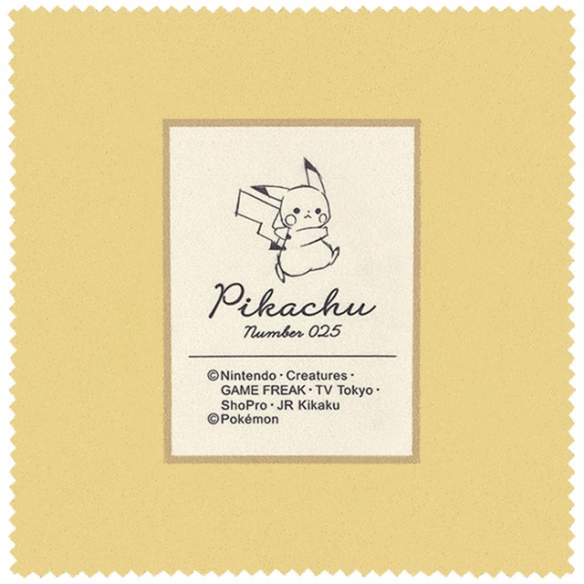 Pikachu number025 メガネケース 16×6×高さ4cm クロス付き ステップ 