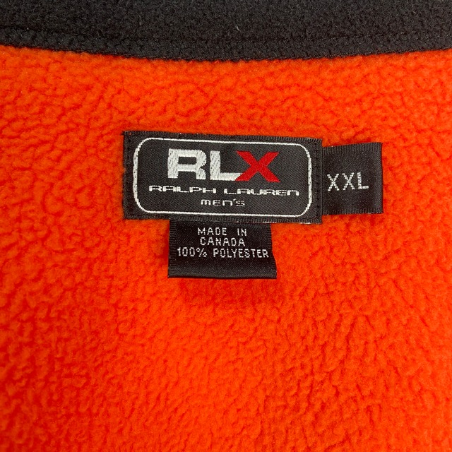 RLX ラルフローレンスポーツ フリースジップベスト オレンジ XXL