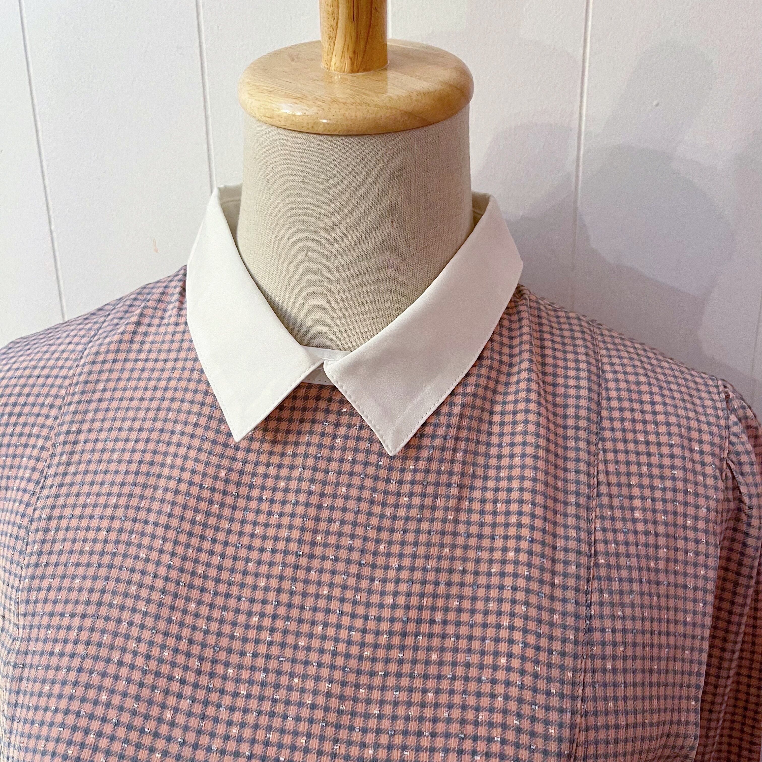 pink check separate one-piece