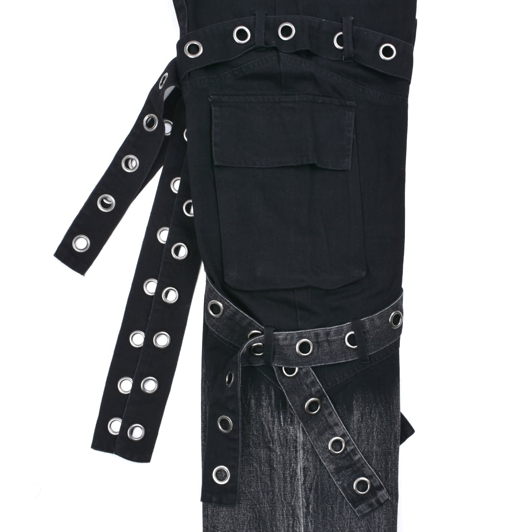 Na+H ハトメベルトハーフパンツ ボンテージ ダブルハトメベルトスカートセパレートスクエアバックルボンテージ