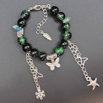 ディープグリーンの落ち着いたブレスレット(No.20)