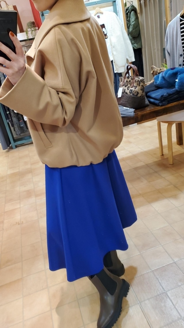50%OFF] 〈BLUE FRONCE〉 裾くしゅショート丈ウールコート | s.cute