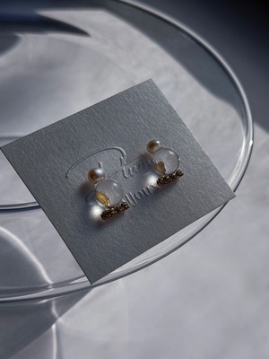 小ぶり クリア×パール