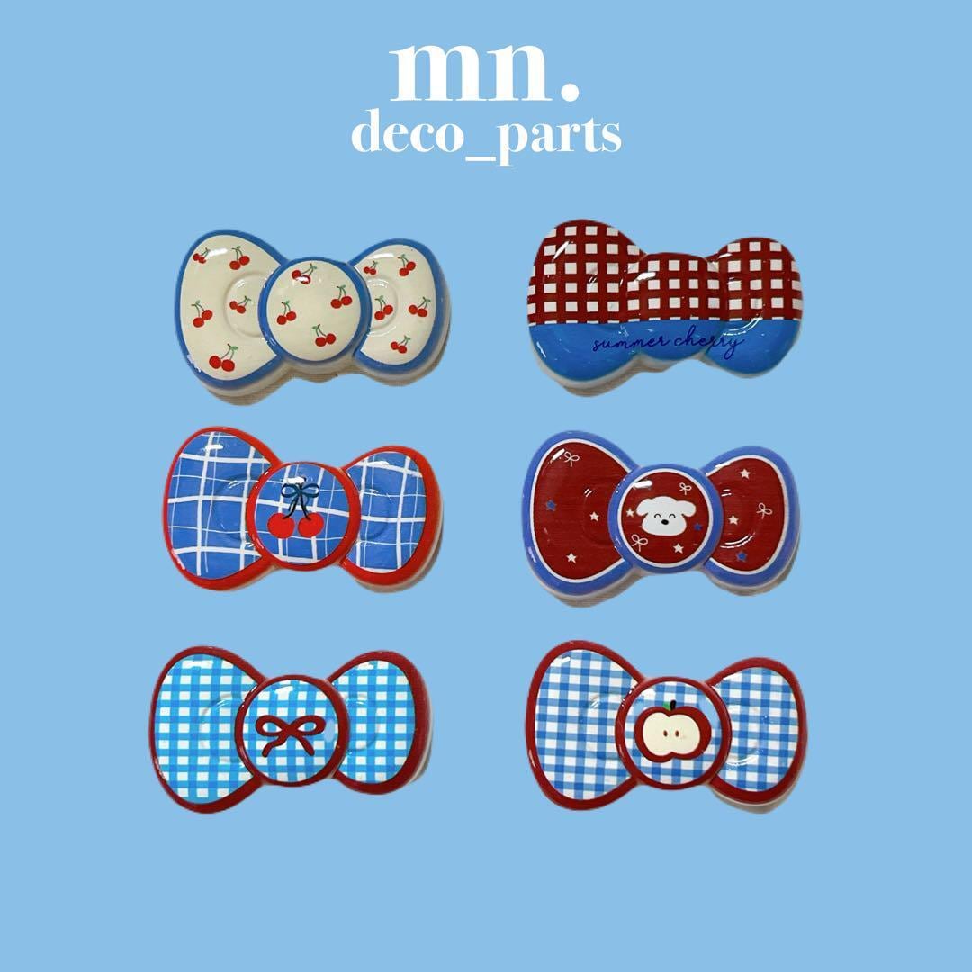 【1個】デコレーションパーツ リボン りぼん ガチャ詰め ヘアゴムパーツ