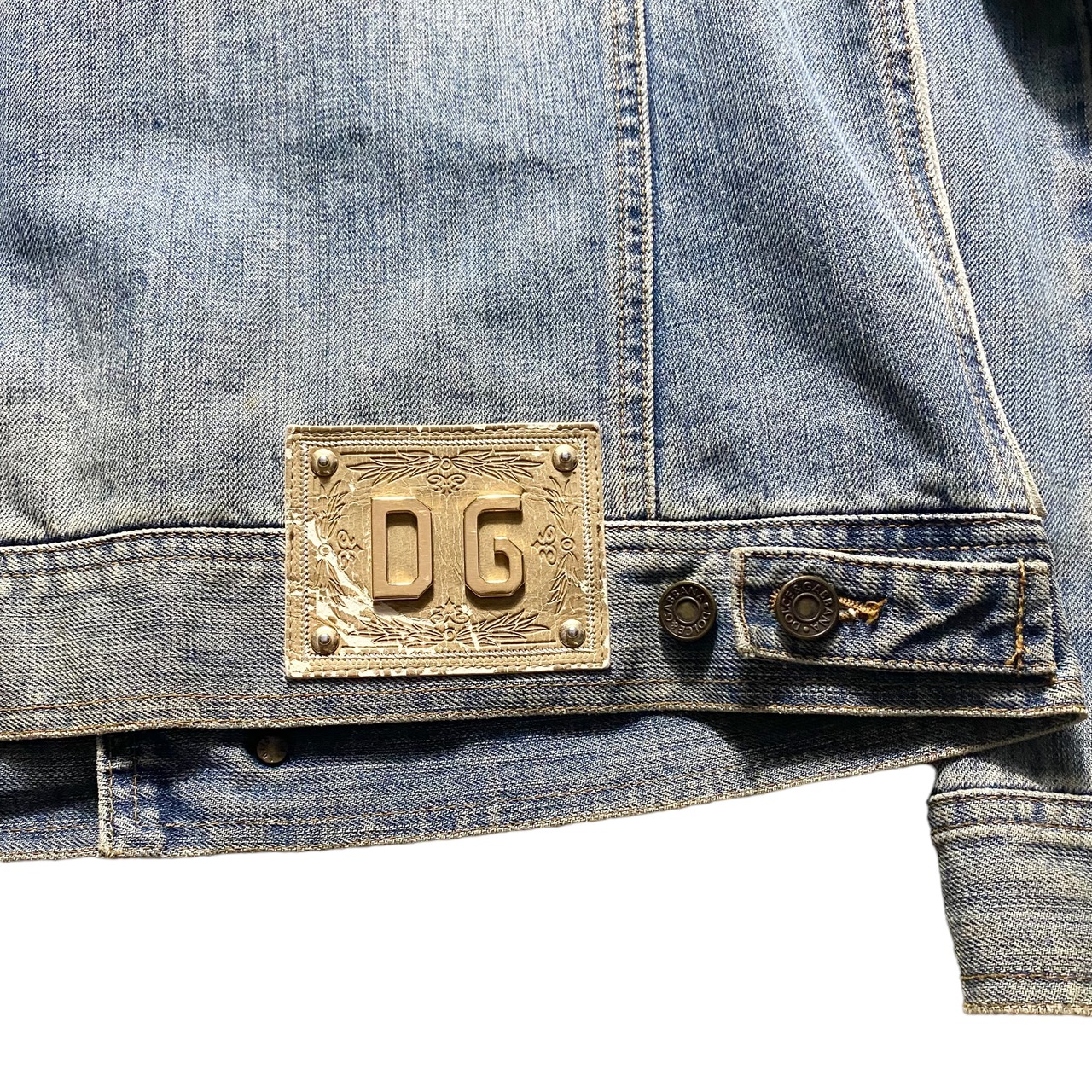 archive DOLCE&GABBANA unborn calf switching denim jacket