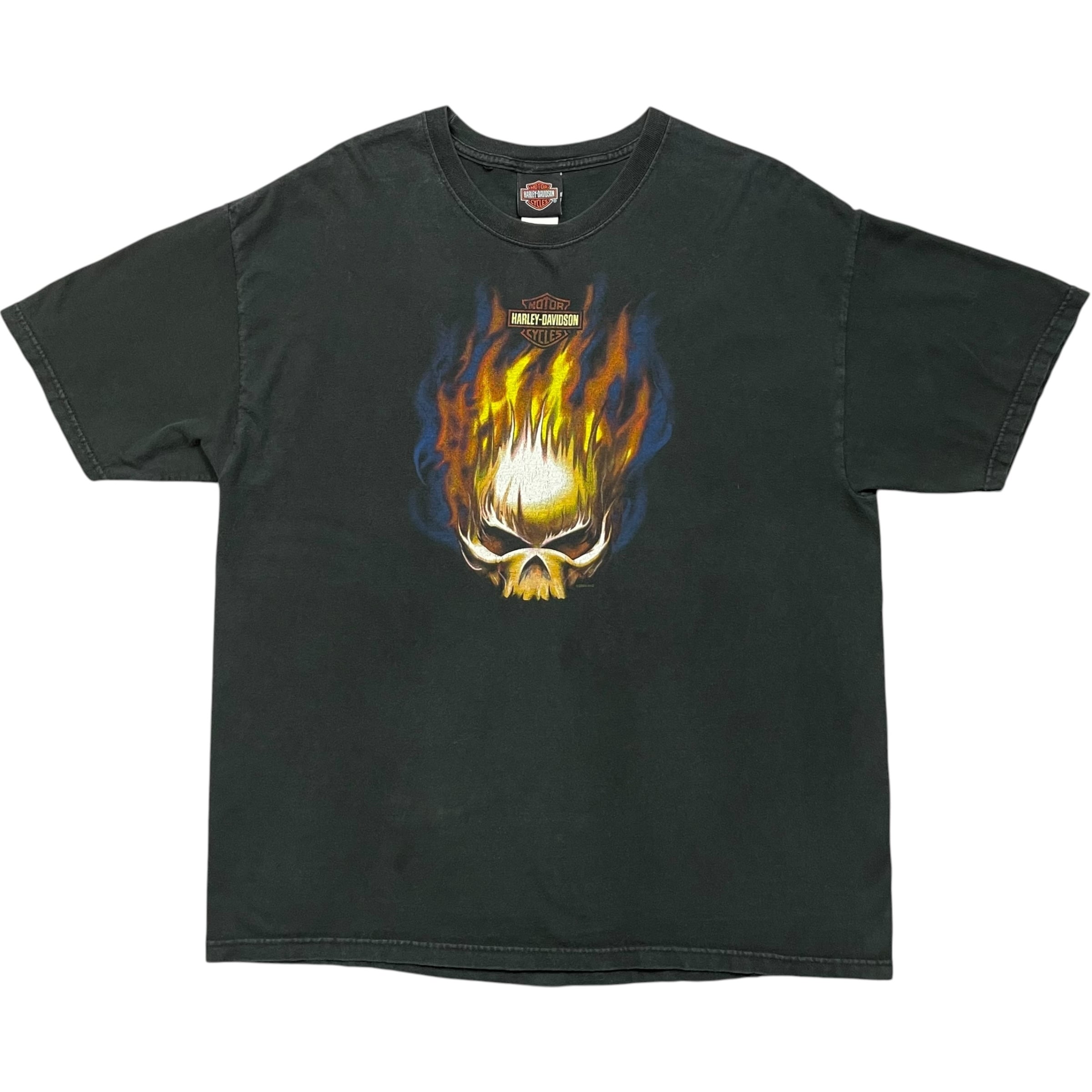 《XL》Harley-Davidson ハーレーダビッドソン Tシャツ ブラック プリントデザイン USA製 no.10215