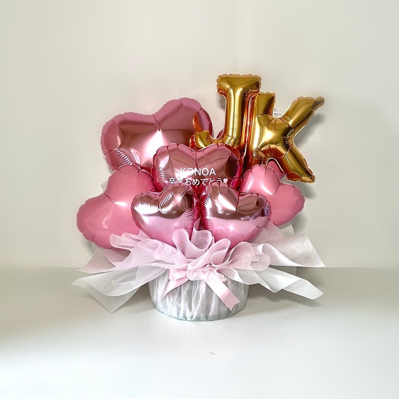 ハートバルーンのアレンジメント