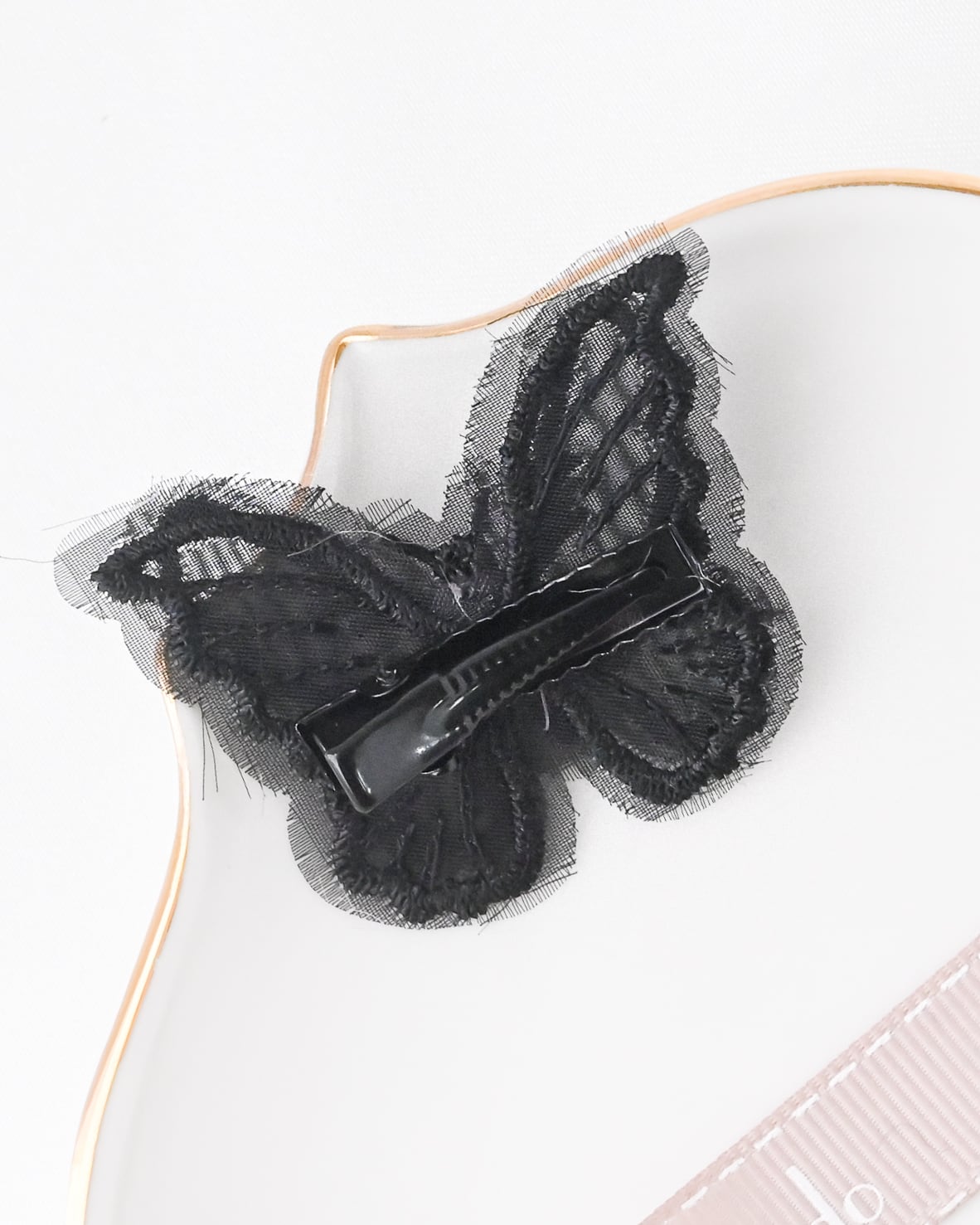 バタフライヘアクリップ3個セットブラック【AH2404-09B