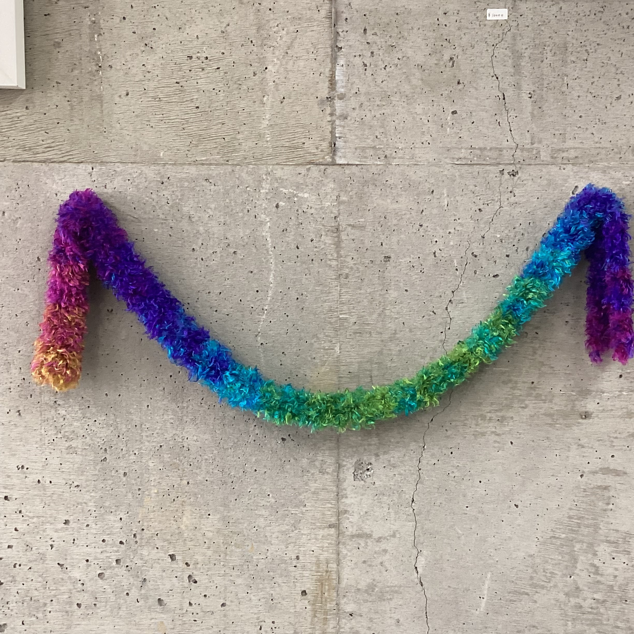 Colorful long-haired muffler