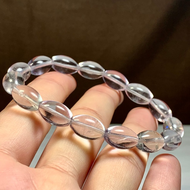 透明度抜群☆カラーレスフローライト ブレスレットーRICEー