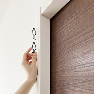 ツケレルン（ミニ トイレピクトサイン）軽量 アクリル 突き出し 看板（ミニ 男女トイレサイン ）mini-0001
