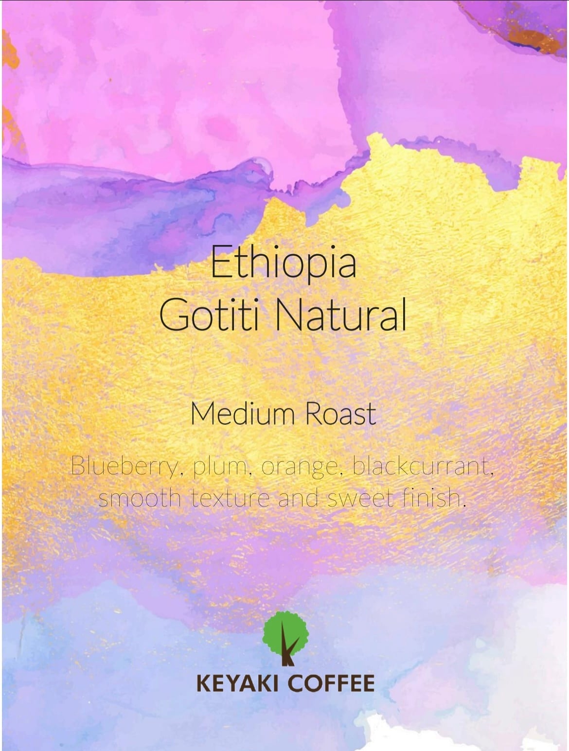 中煎り / エチオピア 】ゴチチ ナチュラル 1kg | keyakicoffee