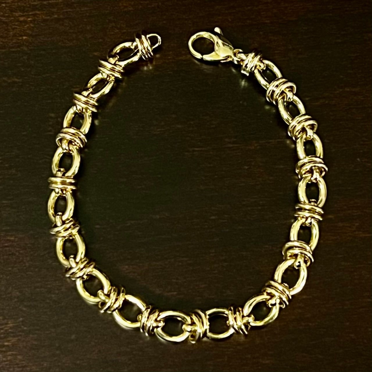 VINTAGE TIFFANY & CO. 18K Gold Double Link Bracelet | ヴィンテージ