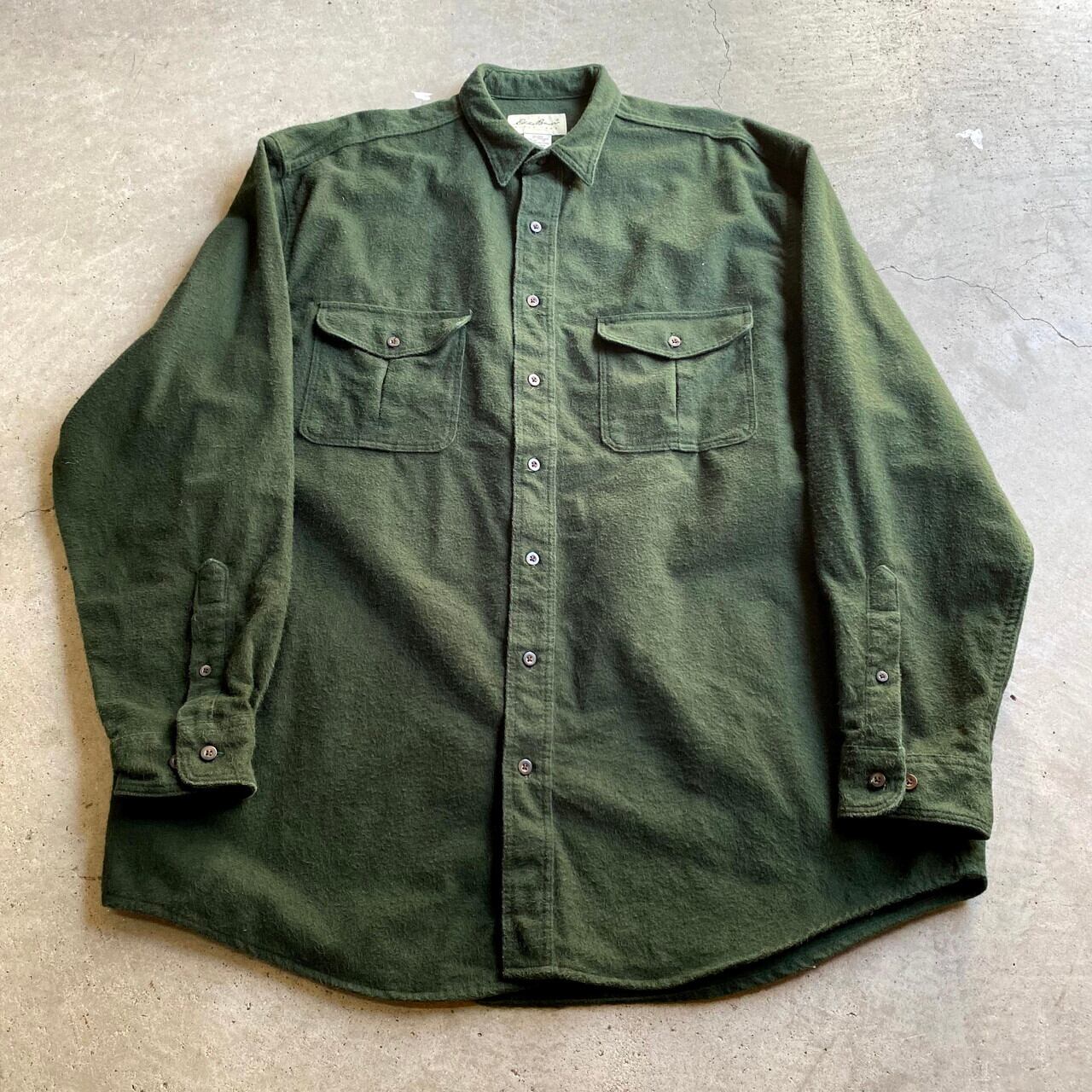 エディーバウアー Eddie Bauer 長袖 シャモアクロスシャツ メンズL /eaa347941