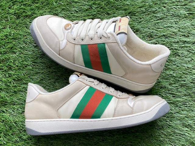 均一SALE‼ GUCCI SCREENER LOW TOP SNEAKER 8 1/2 27.5cm 22490