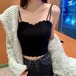 2024 人気 カップ付きインナー セクシー レース スリミング 着痩せ 百掛け 高級感 ストラップレスブラ 個性 チェストパッド付き タンク キャミソール タンクトップ ヨガ 美背 レディース