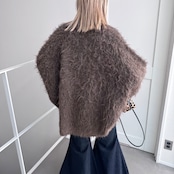 MOKE MOKE shaggy over knit CD/brown