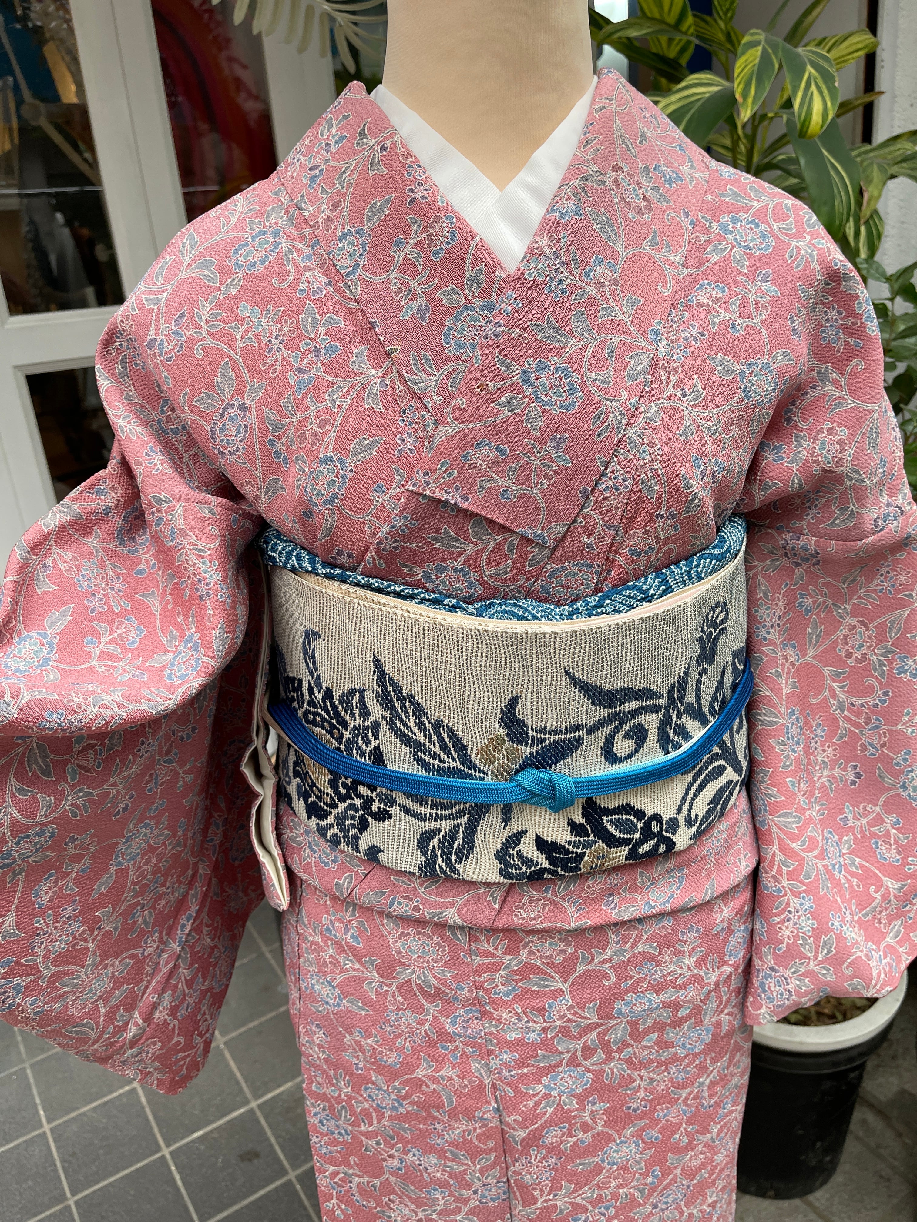 小紋 ウール 洗える着物 | アンティーク着物 侘びすけ wabisuke モダン