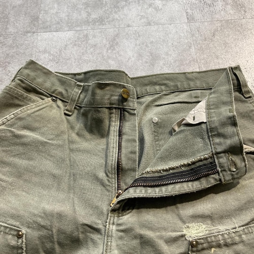 モスグリーン ダブルニー Carhartt B136 MOS 34×30 詳細写真7