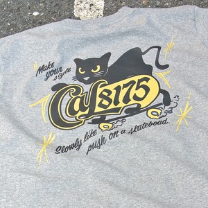 CAL8175 "Push the CAT" Pocket T-Shirt ／へザーグレー