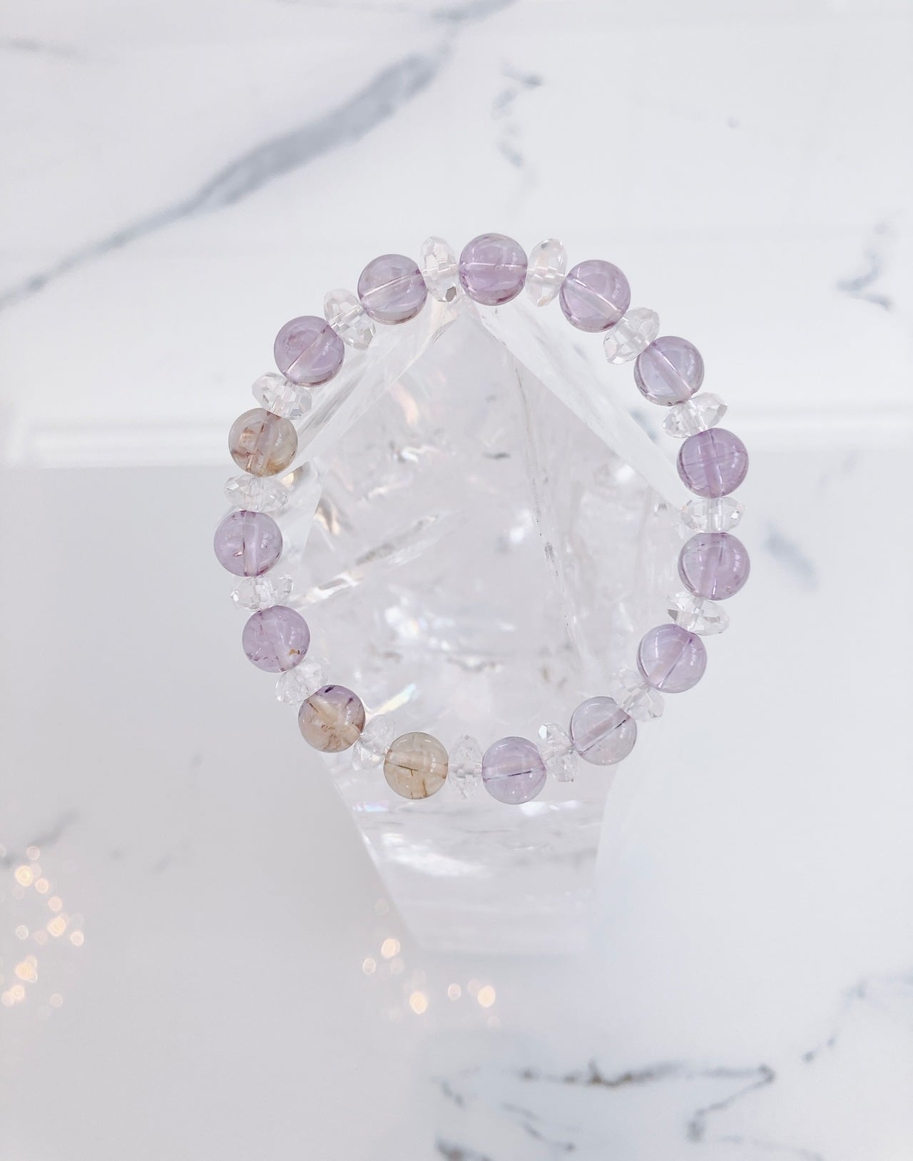 アメトリン・ボタンカット4×8 16cm =真実の愛を守り、意欲と繁栄を招く= 29-3-1