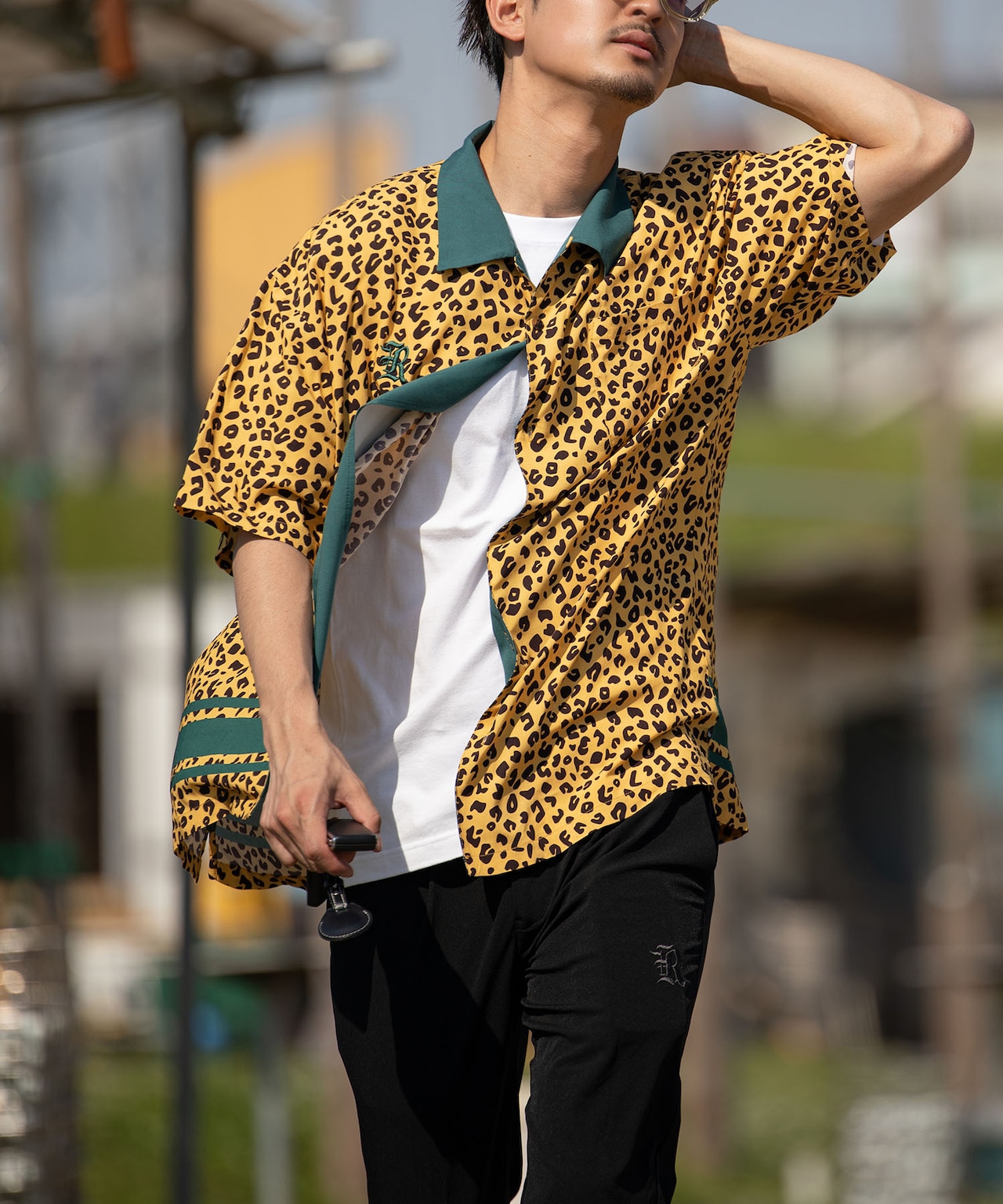 【RCGC】LEOPARD SWITCHING OPEN COLLAR SHIRTS［RGS002］