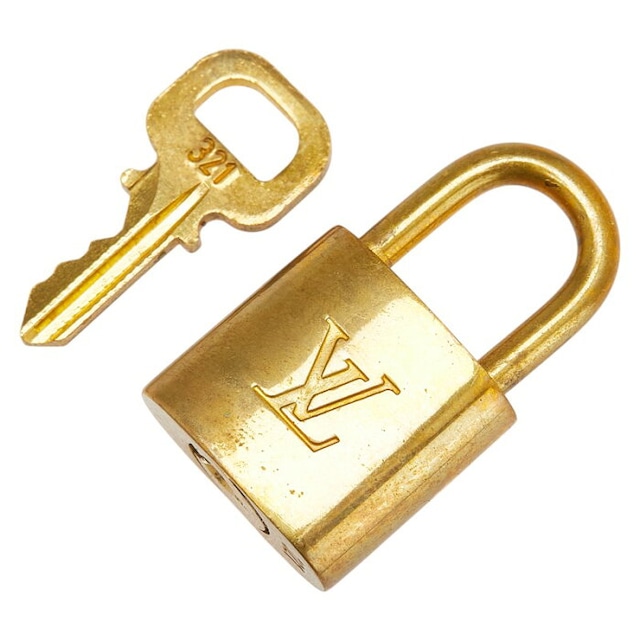 ルイ ヴィトン カデナ 南京錠 キー セット ゴールド メッキ レディース LOUIS VUITTON 【中古】