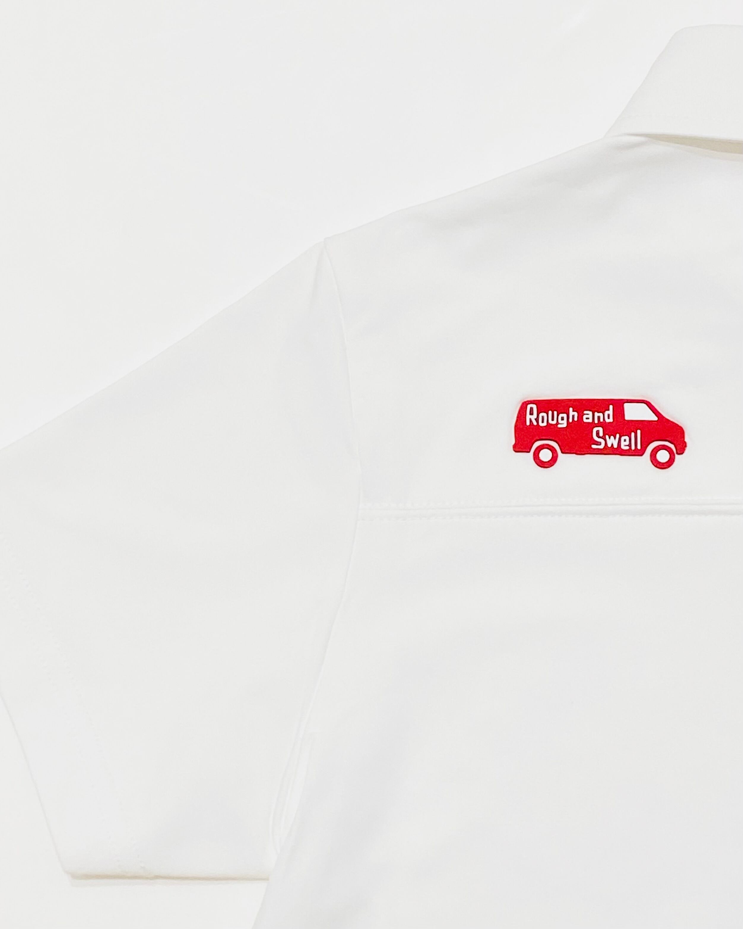 rough & swell】《WOMEN'S》RED BUS TOUR POLO W.(BABY BLUE) | Sandy GOLF
